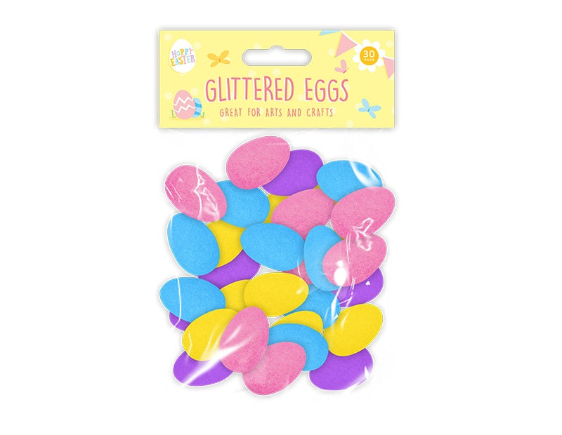 Easter Decorative Glitter Eggs - 30 Pack (EAS1871)