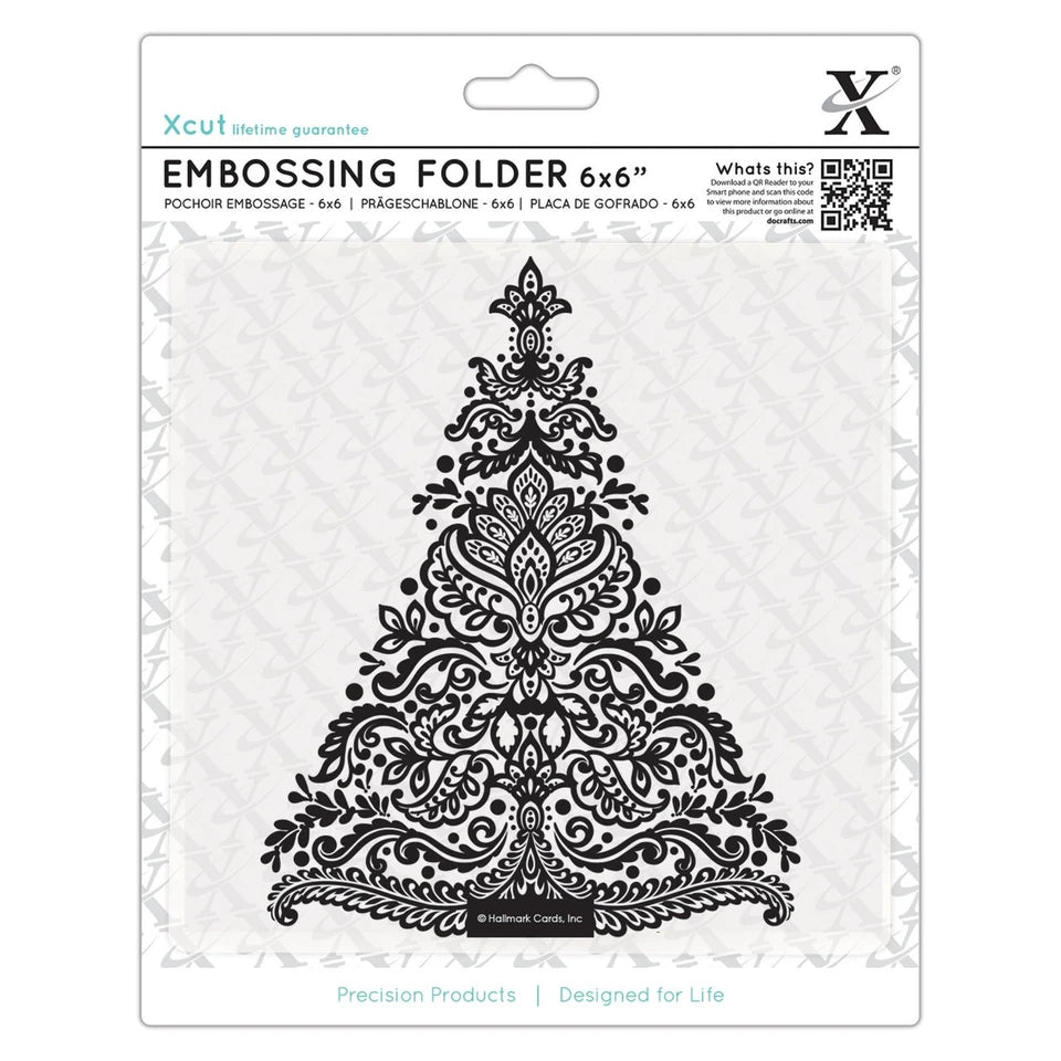 Xcut 6x6 Embossing Folder - Arts & Crafts Tree - Printable Heaven
