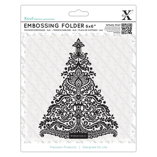 Xcut 6x6 Embossing Folder - Arts & Crafts Tree - Printable Heaven