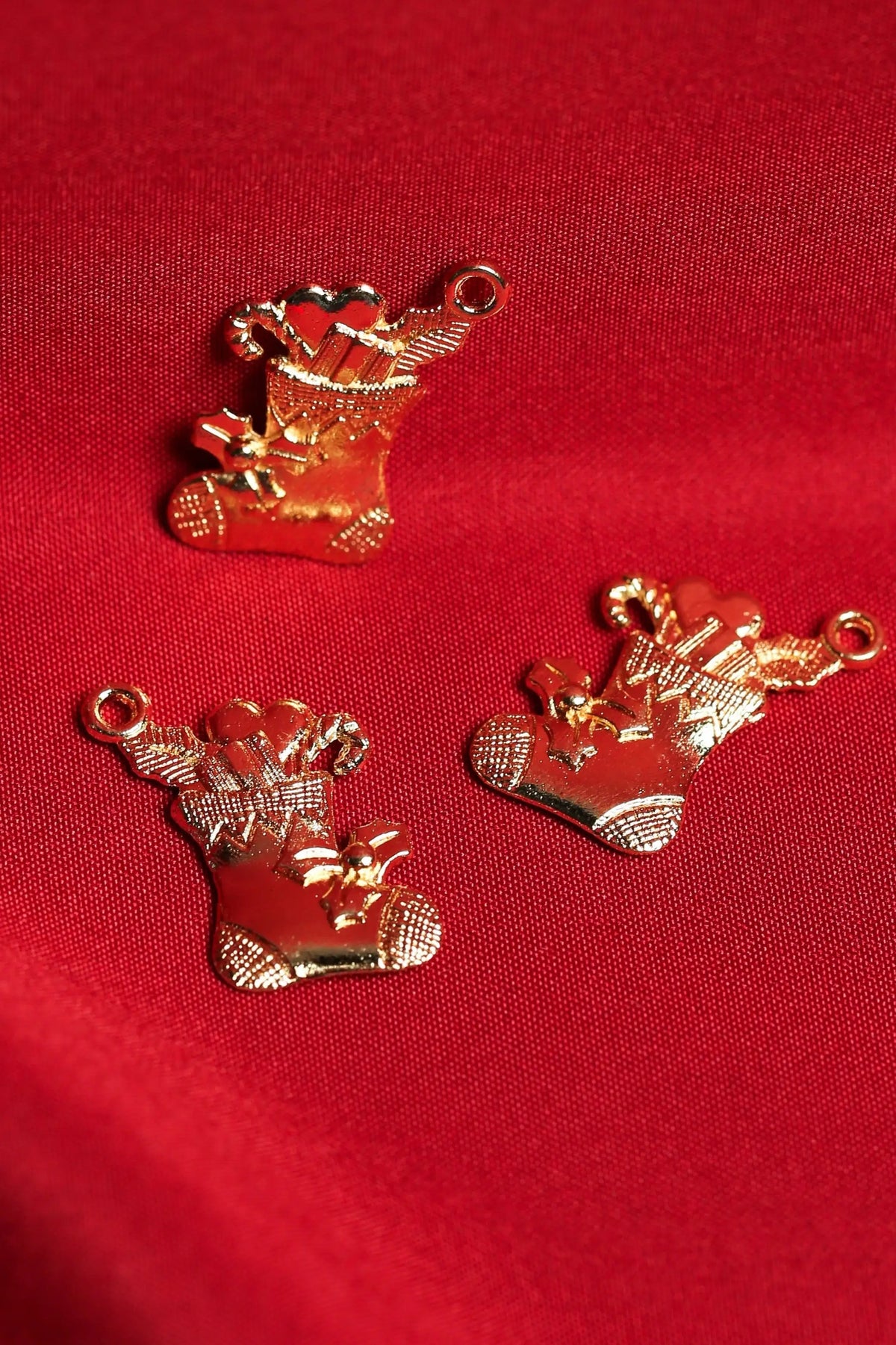 Christmas Stocking Metal Charms (3pcs) (MLB-066) - Printable Heaven