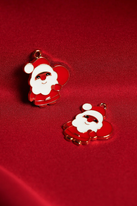 Father Christmas Metal Charms (2pcs) (MLB-063)