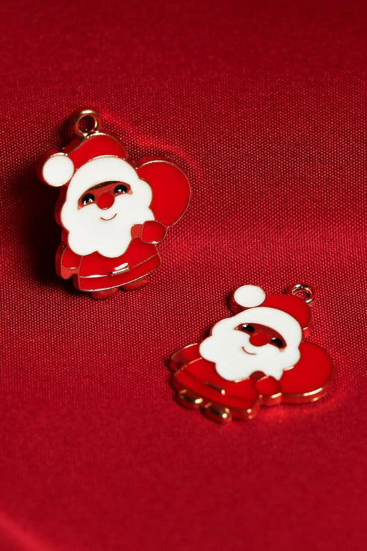 Father Christmas Metal Charms (2pcs) (MLB-063) - Printable Heaven