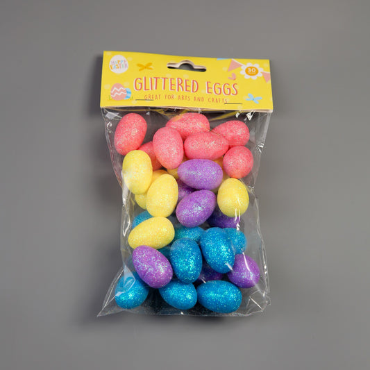 Easter Decorative Glitter Eggs - 30 Pack (EAS1871)