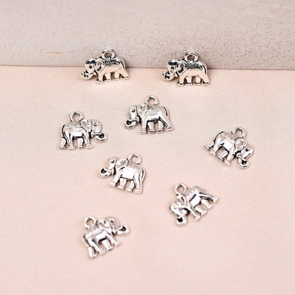 Elephant Metal Charms (8pcs) (MLB-024) - Printable Heaven