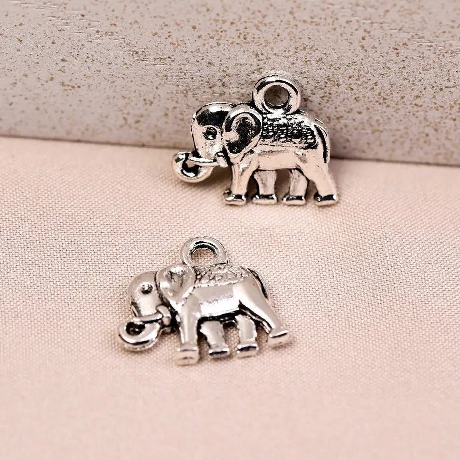 Elephant Metal Charms (8pcs) (MLB-024) - Printable Heaven