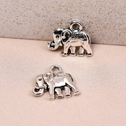 Elephant Metal Charms (8pcs) (MLB-024) - Printable Heaven