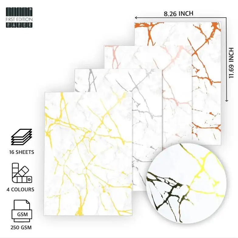 First Edition 21 cm A4 Foiled Paper Pad (FEPAD267) - Printable Heaven