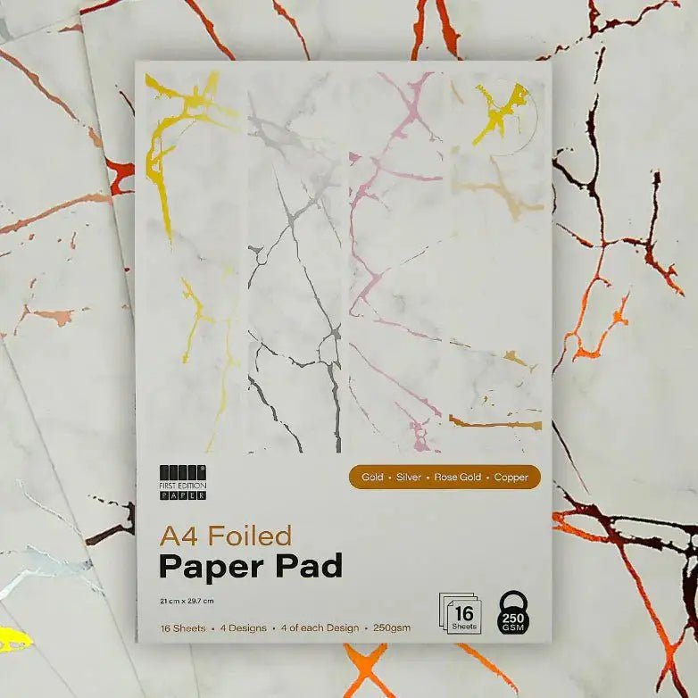First Edition 21 cm A4 Foiled Paper Pad (FEPAD267) - Printable Heaven