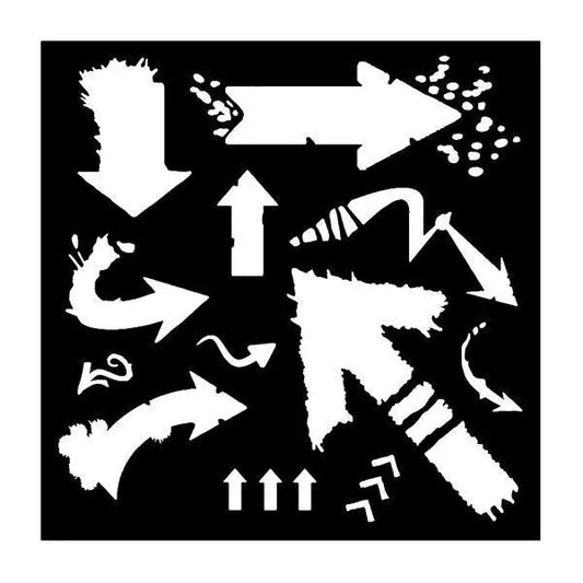 Woodware Arrows 6 in x 6 in Stencil (FRST001) - Printable Heaven