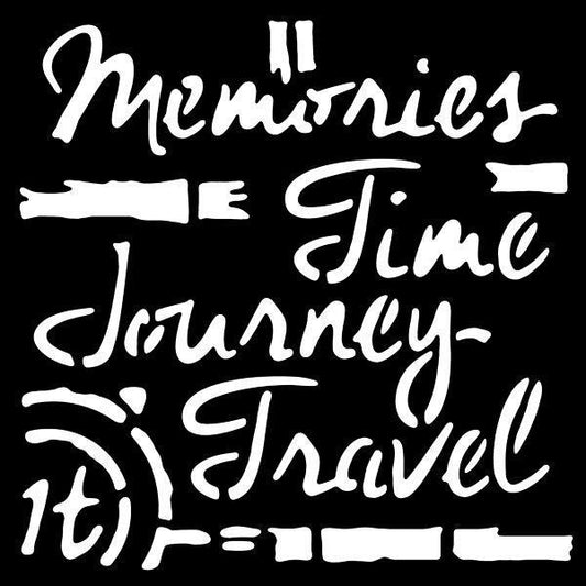 Woodware Time Travel 6 in x 6 in Stencil (FRST020)