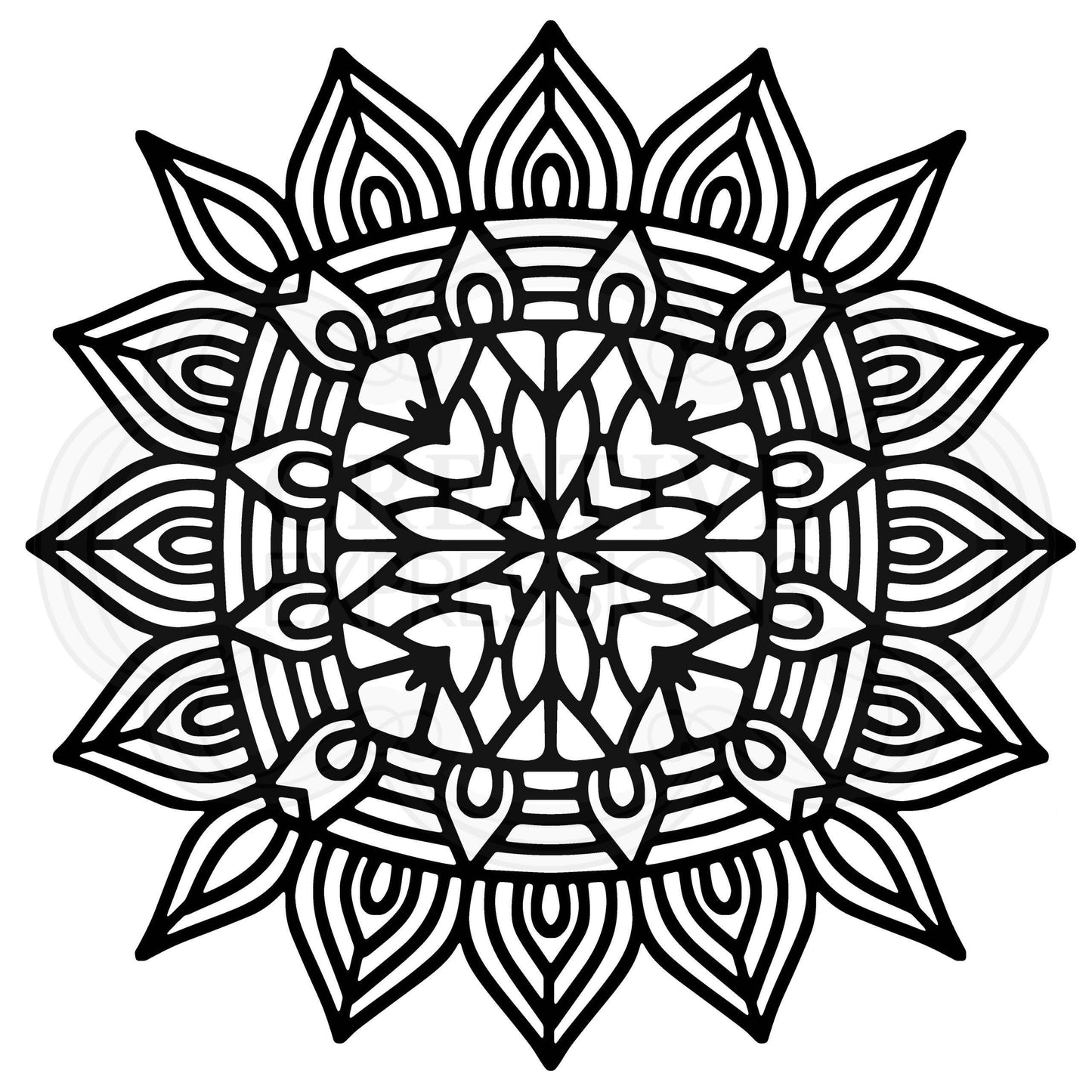 Woodware Aztec Mandala 6.8 in x 6.8 in Stencil (FRST039)