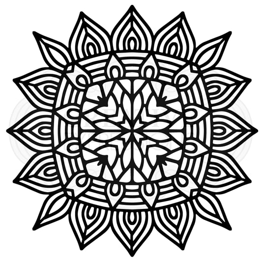 Woodware Aztec Mandala 6.8 in x 6.8 in Stencil (FRST039)
