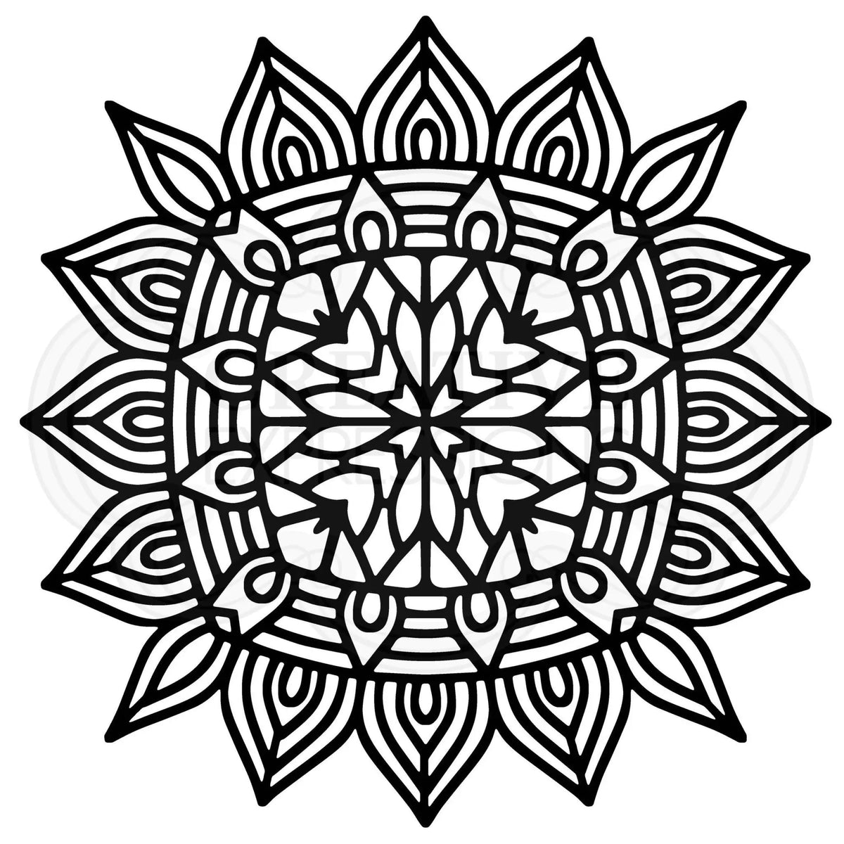 Woodware Aztec Mandala 6.8 in x 6.8 in Stencil (FRST039) - Printable Heaven