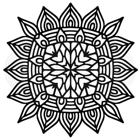 Woodware Aztec Mandala 6.8 in x 6.8 in Stencil (FRST039) - Printable Heaven