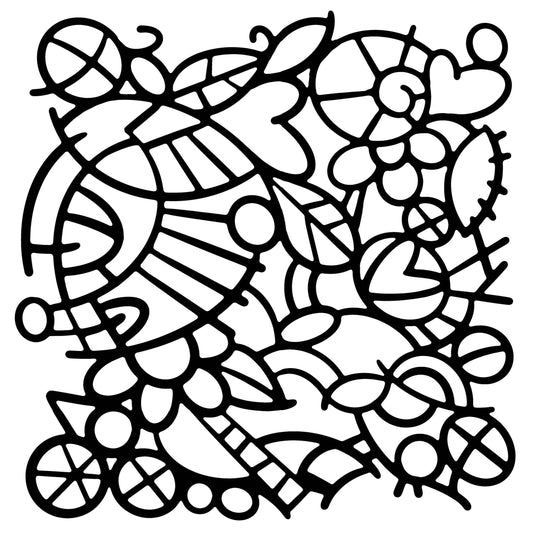 Woodware Doodle Mesh 6.8 in x 6.8 in Stencil (FRST046)