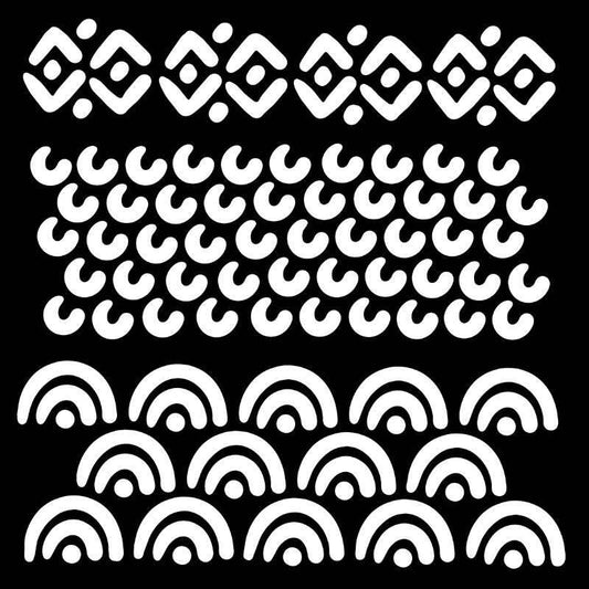 Woodware Batik 6 in x 6 in Stencil (FRST054)