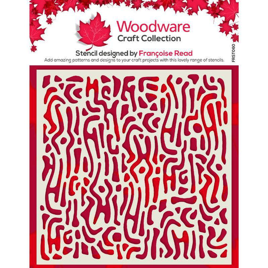 Woodware Wiggles 6 in x 6 in Stencil (FRST060)