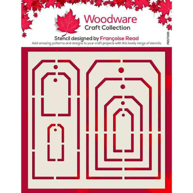 Woodware tag Templates 6 in x 6 in Stencil (FRST065) - Printable Heaven