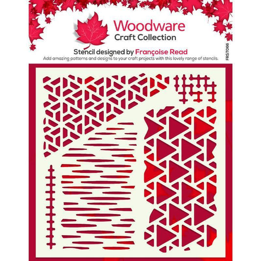 Woodware Old Tiles 6 in x 6 in Stencil (FRST066)