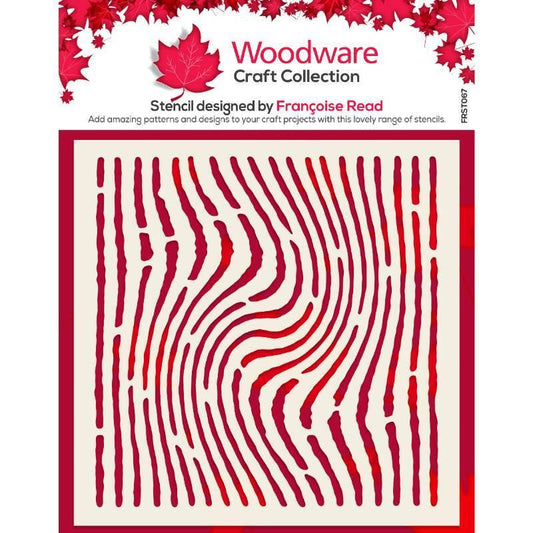 Woodware Worn Lines 6 in x 6 in Stencil (FRST067)