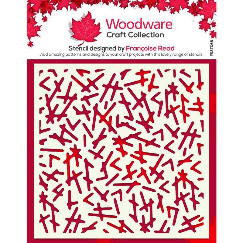 Woodware Dashed 6 in x 6 in Stencil (FRST068)
