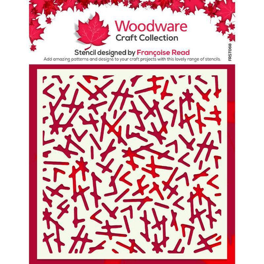 Woodware Dashed 6 in x 6 in Stencil (FRST068)