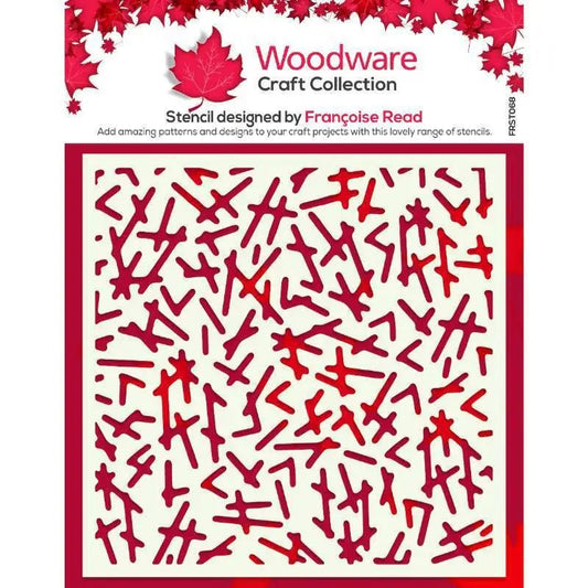Woodware Dashed 6 in x 6 in Stencil (FRST068) - Printable Heaven