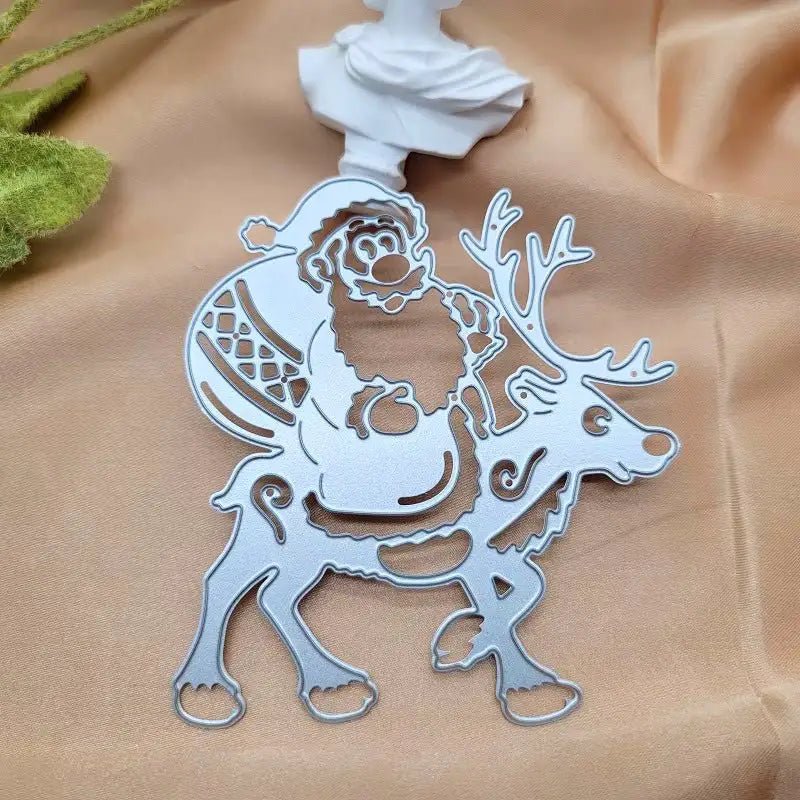 Printable Heaven Large Cutting Die - Santa and Reindeer (1pc) (P058) - Printable Heaven