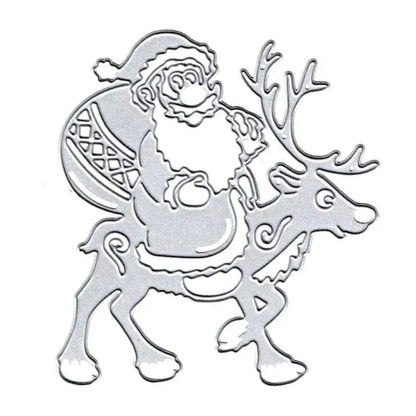 Printable Heaven Large Cutting Die - Santa and Reindeer (1pc) (P058) - Printable Heaven