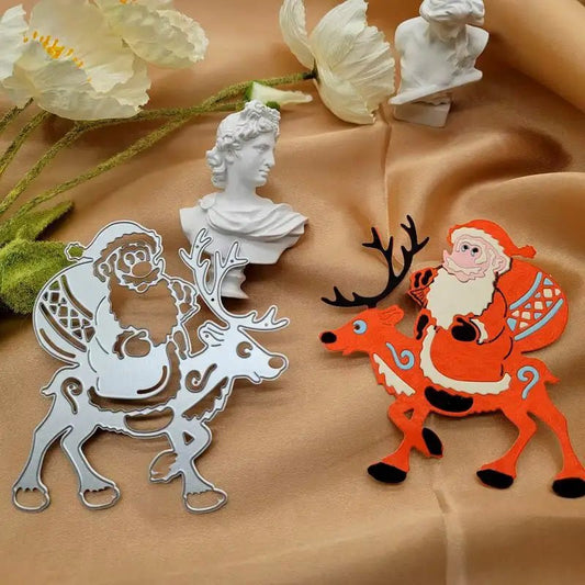 Printable Heaven Large Cutting Die - Santa and Reindeer (1pc) (P058) - Printable Heaven