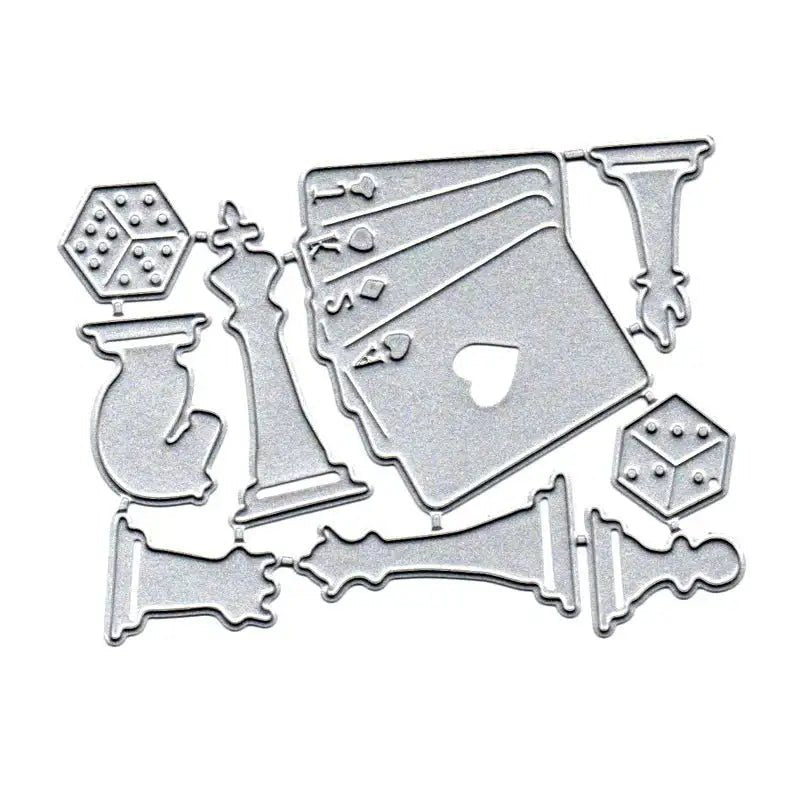 Printable Heaven Large Cutting Die - Chess and Poker (9pcs) (D013) - Printable Heaven