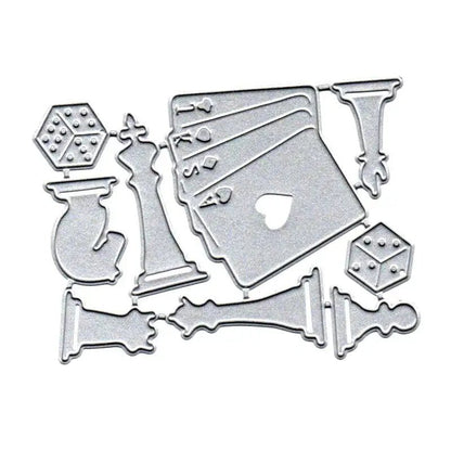 Printable Heaven Large Cutting Die - Chess and Poker (9pcs) (D013) - Printable Heaven