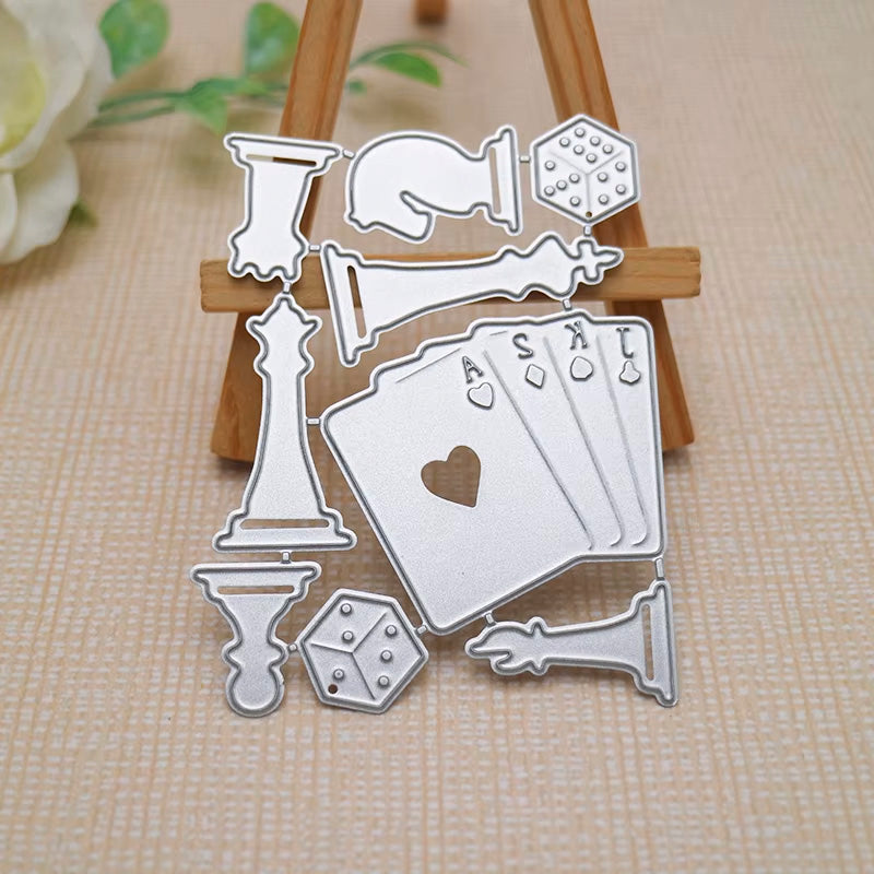 Printable Heaven Large Cutting Die -  Chess and Poker (9pcs)