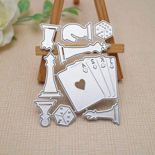 Printable Heaven Large Cutting Die - Chess and Poker (9pcs) (D013) - Printable Heaven