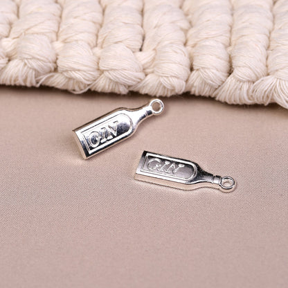 Gin Bottle Metal Charms (8pcs) (MLB-012)