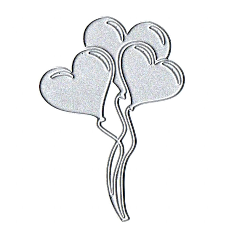 Printable Heaven Small Cutting Die - Heart Shaped Balloons (1pc) (D032)