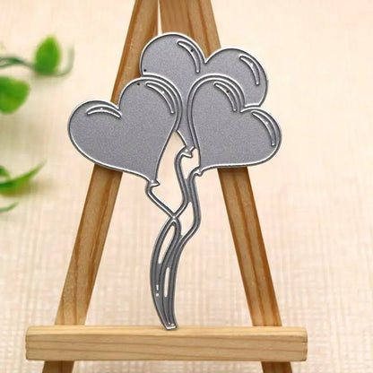 Printable Heaven Small Cutting Die - Heart Shaped Balloons (1pc) (D032) - Printable Heaven