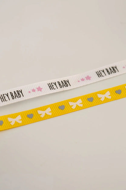 Dovecraft Baby Ribbon - Hey Baby (2pk) - Printable Heaven