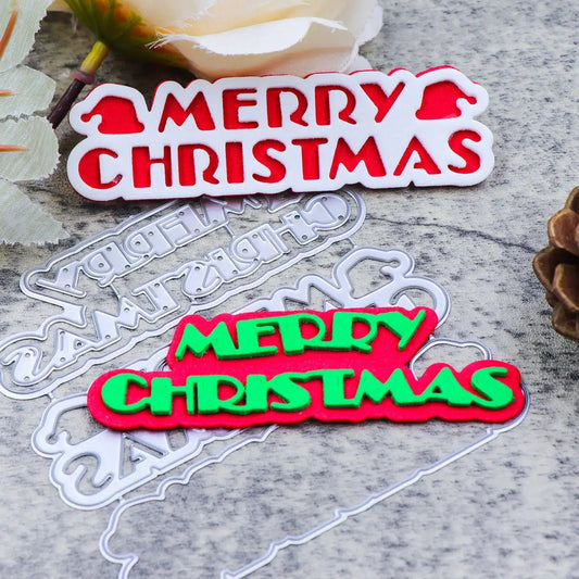 Printable Heaven Large Cutting Die - Merry Christmas (3pcs) (W084) - Printable Heaven