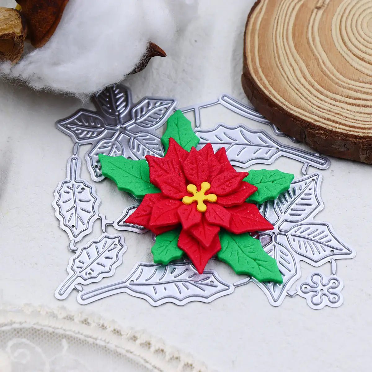 Printable Heaven Small Cutting Die - Poinsettia (9pcs) (F012) - Printable Heaven