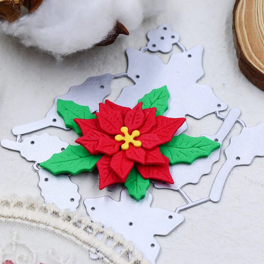 Printable Heaven Small Cutting Die - Poinsettia (9pcs) (F012) - Printable Heaven
