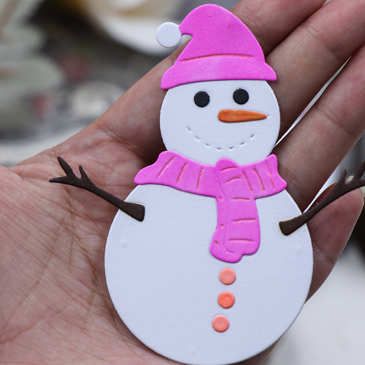 Printable Heaven Small Cutting Die - Snowman and Accessories (11pcs) (A091)