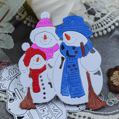 Printable Heaven Large Cutting Die - Snowman Family (1pc) (A087) - Printable Heaven