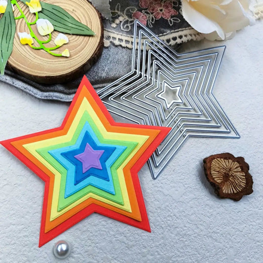 Set of 7 Star Nesting Cutting Dies (T002) - Printable Heaven
