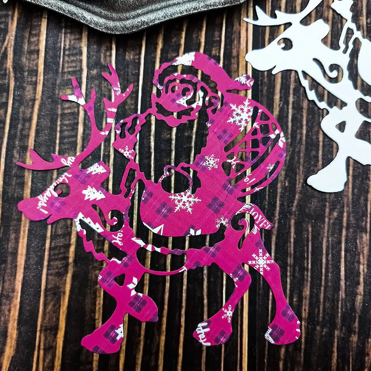 Printable Heaven Large Cutting Die - Santa and Reindeer (1pc) (P058) - Printable Heaven