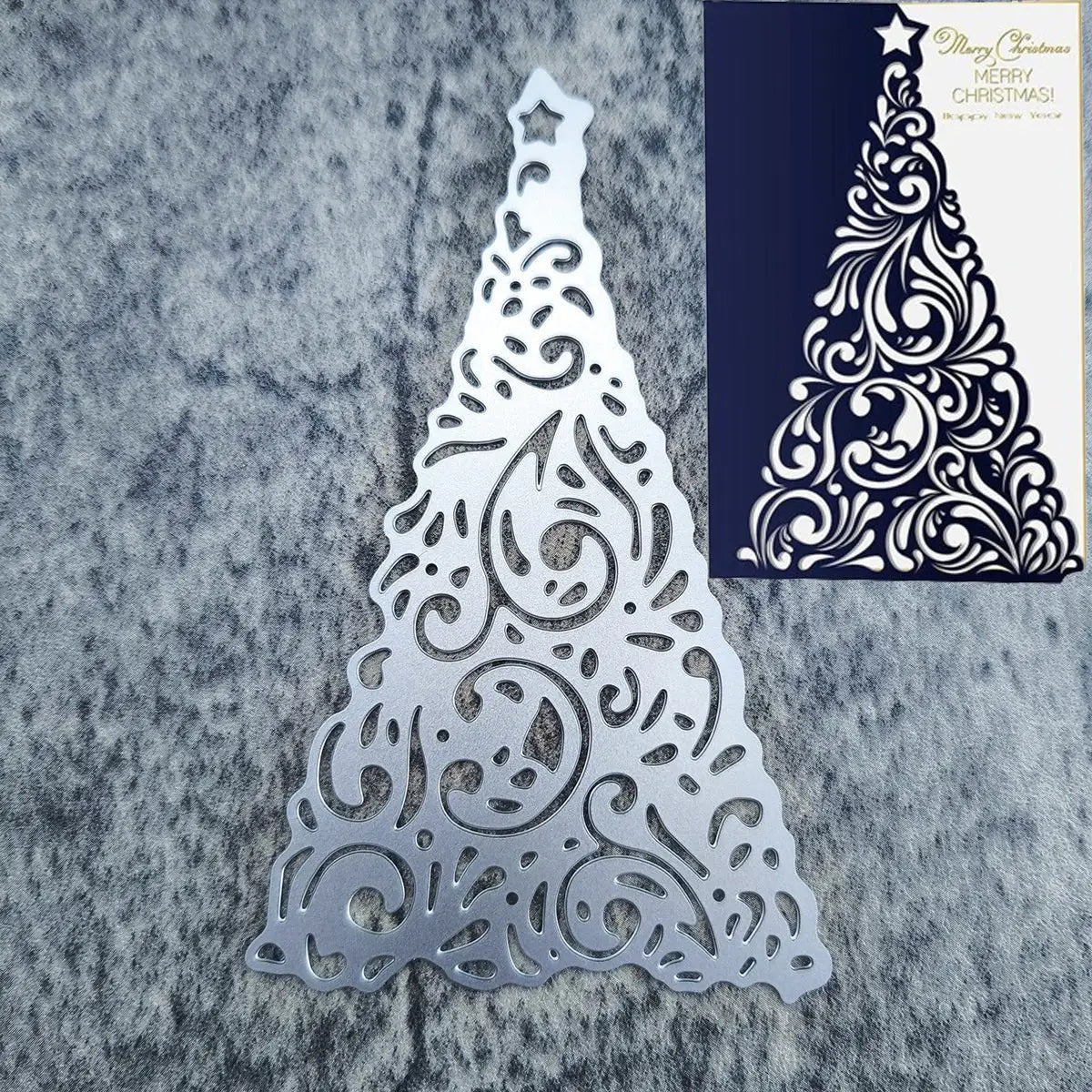 Printable Heaven Large Cutting Die - Christmas Tree Card Front (1pc) (L072) - Printable Heaven