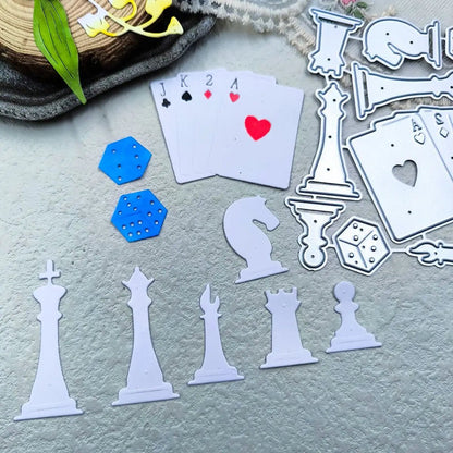 Printable Heaven Large Cutting Die - Chess and Poker (9pcs) (D013) - Printable Heaven