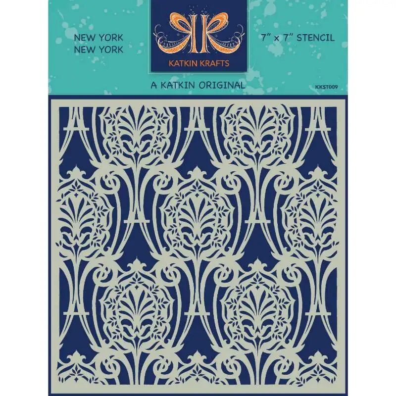 Katkin Krafts New York New York 7 in x 7 in Stencil (KKST009) - Printable Heaven