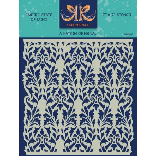 Katkin Krafts Empire State Of Mind 7 in x 7 in Stencil (KKST010) - Printable Heaven