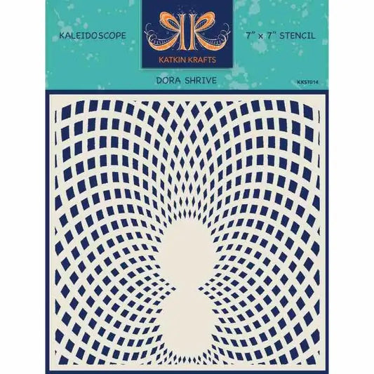 Katkin Krafts Kaleidoscope 7 in x 7 in Stencil (KKST014) - Printable Heaven